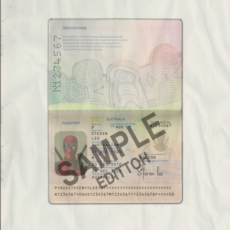 Australia Passport V2 PSD Template