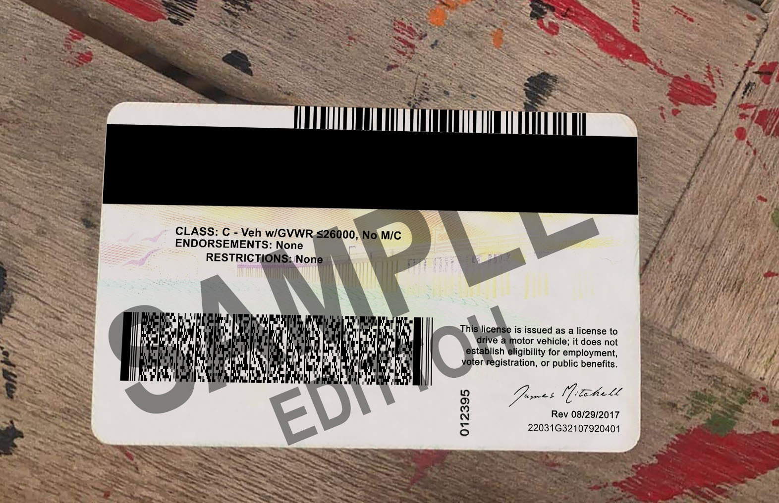 California (CA) Driver's License PSD Template - Image 2
