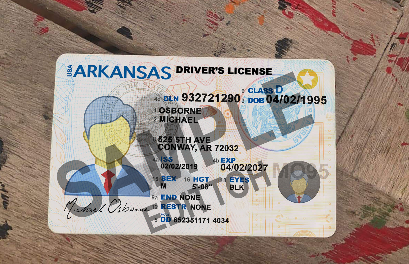 Arkansas (AR) Driver's License PSD Template
