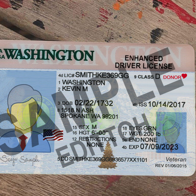 Washington (WA) Driver's License PSD Template