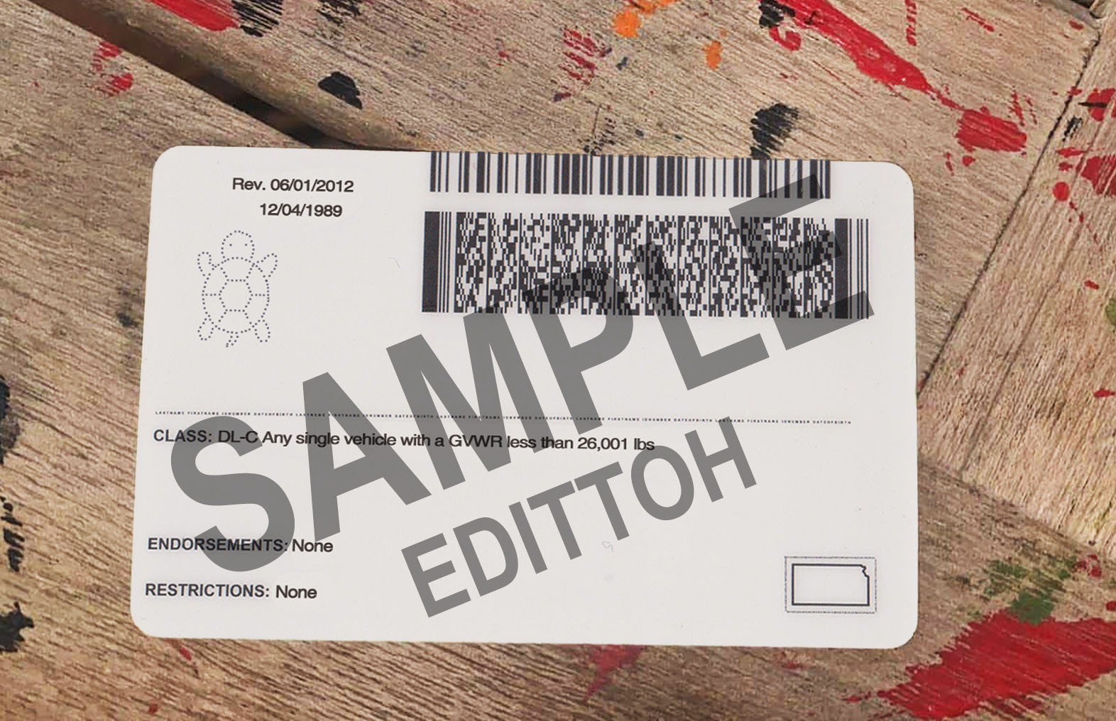 Kansas (KS) Driver's License PSD Template - Image 2