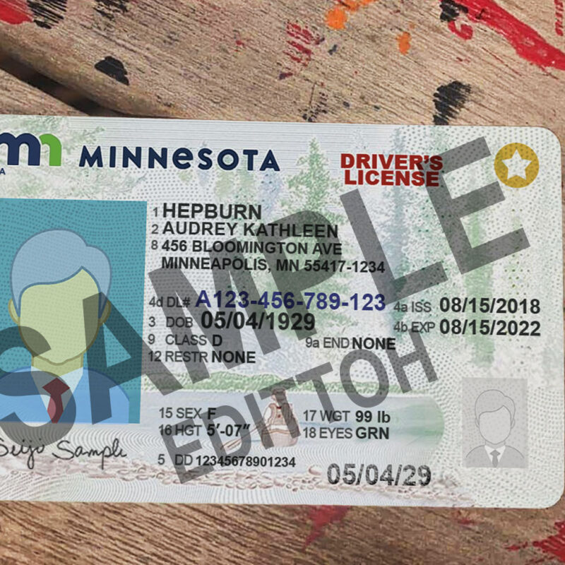 Minnesota (MN) Driver's License PSD Template