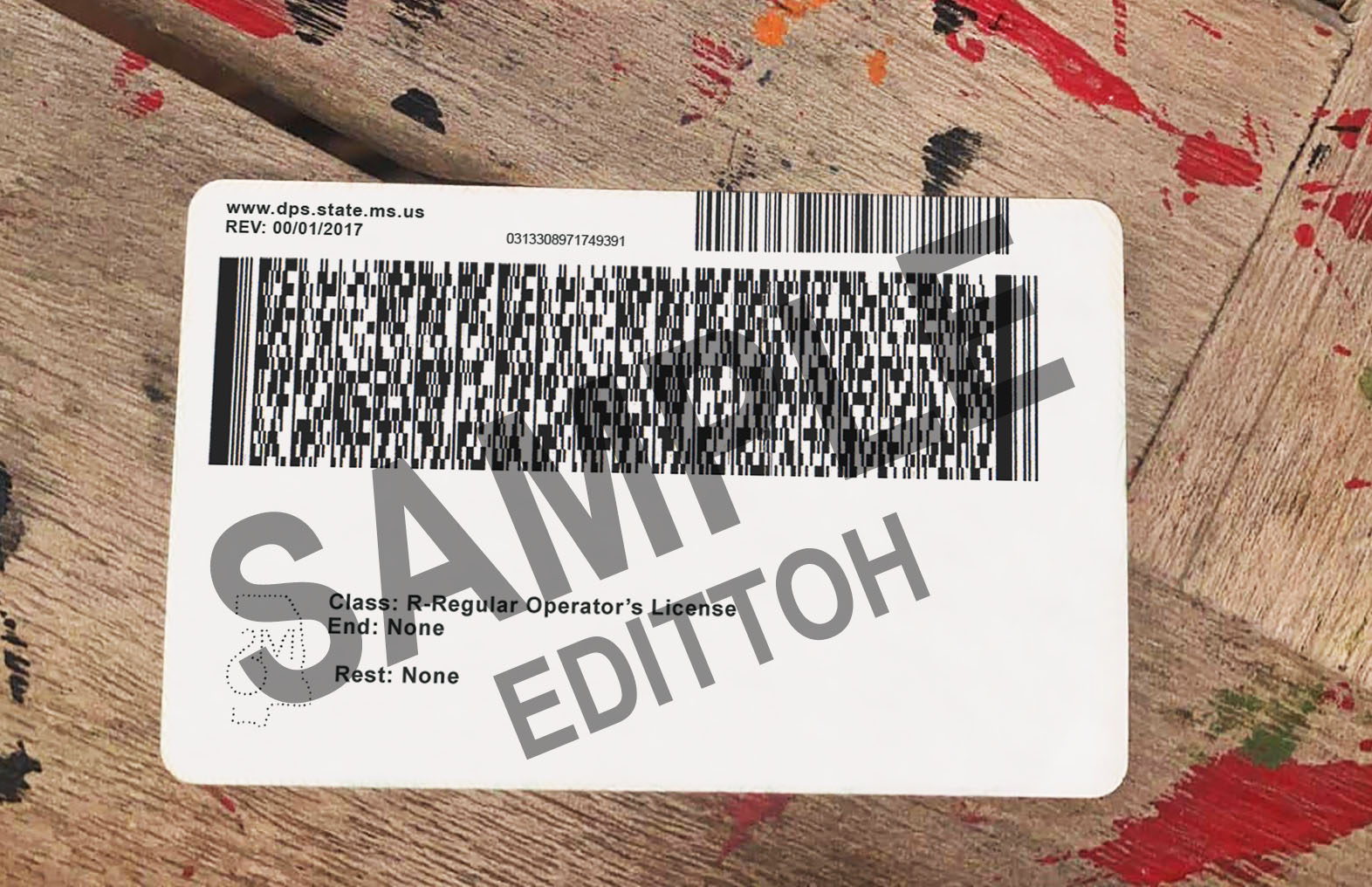 Mississippi (MS) Driver's License PSD Template - Image 2