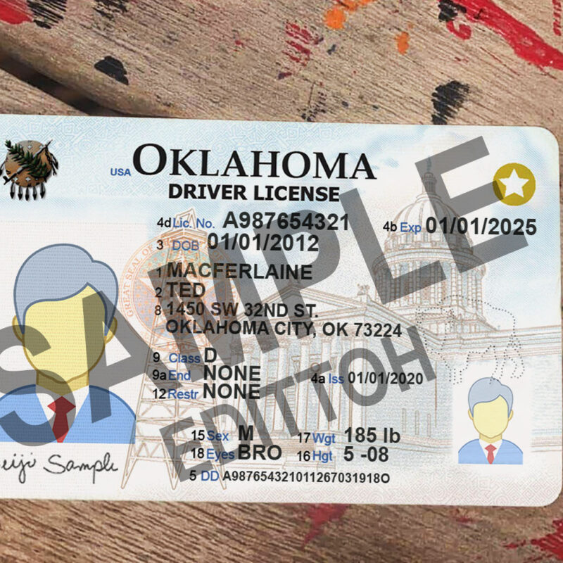 Oklahoma (OK) Driver's License PSD Template