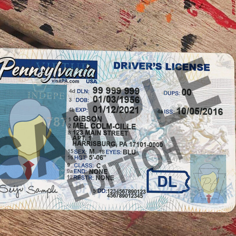 Pennsylvania (PA) Driver's License (2022) PSD Template