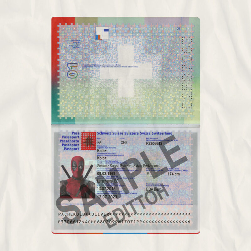 Switzerland Passport PSD Template