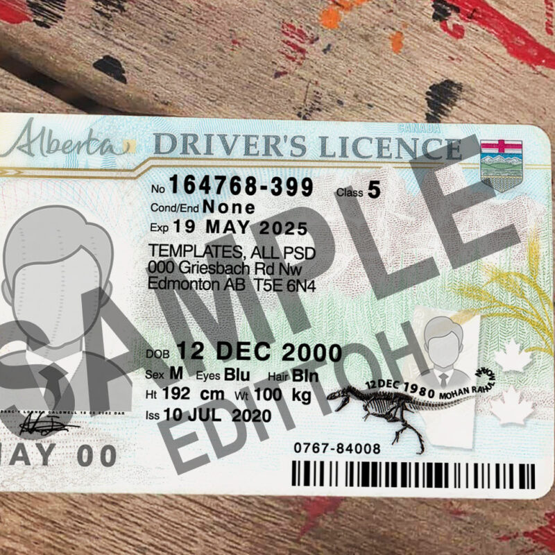 Alberta Driver's License PSD Template