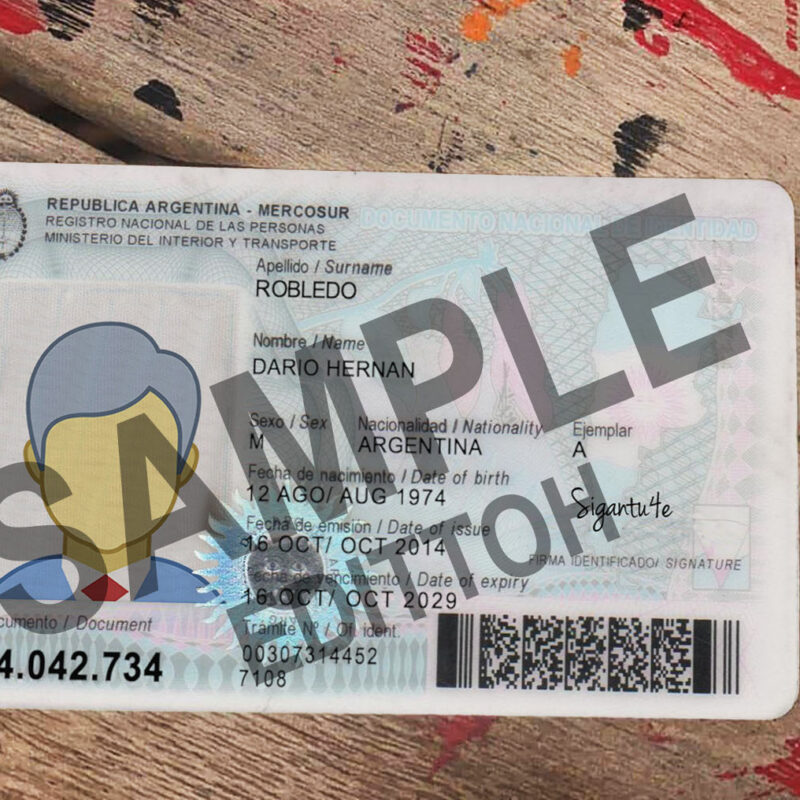 Argentina Driver's License PSD Template