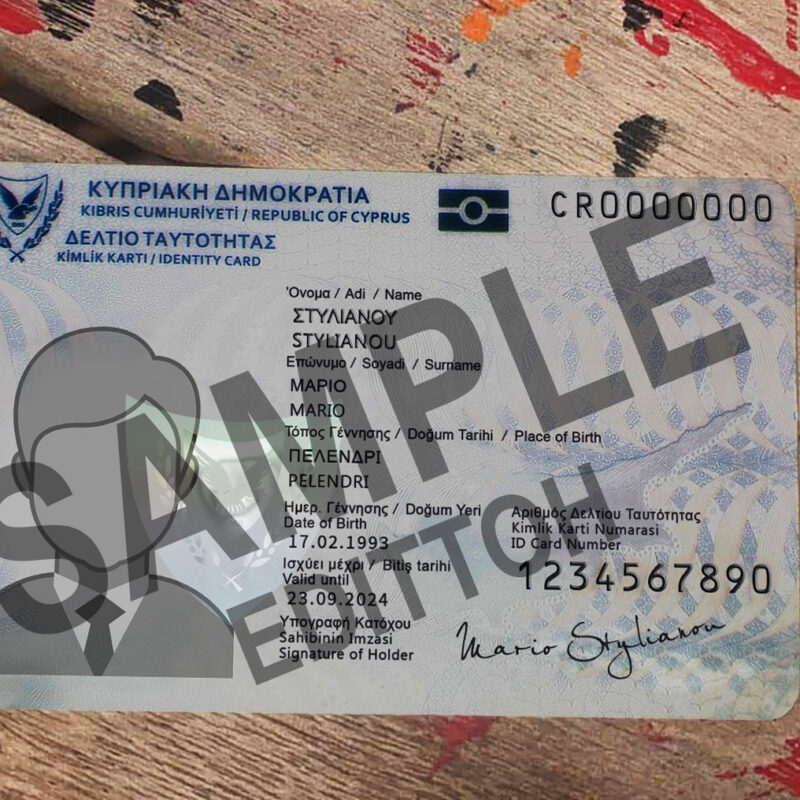 Republic of Cyprus ID Card PSD Template