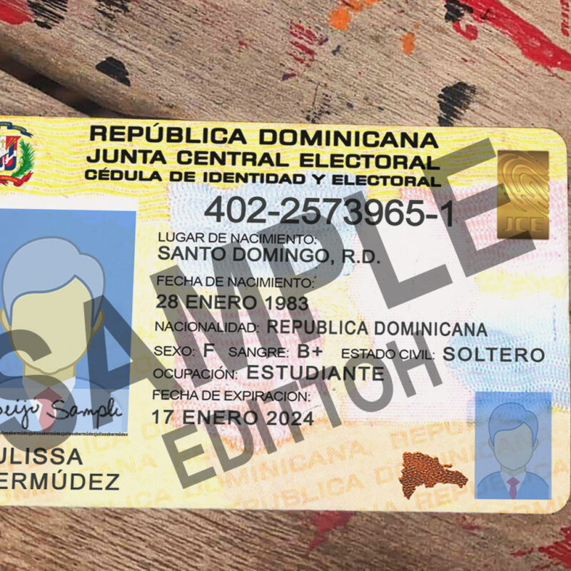 Dominican Republic ID Card PSD Template