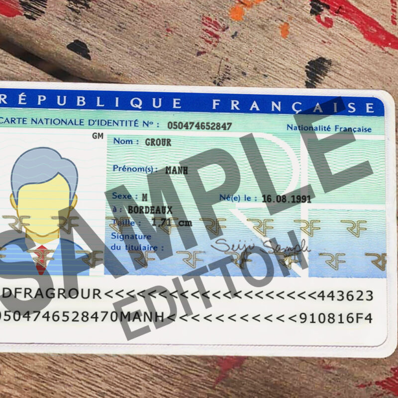 France V1 ID Card PSD Template