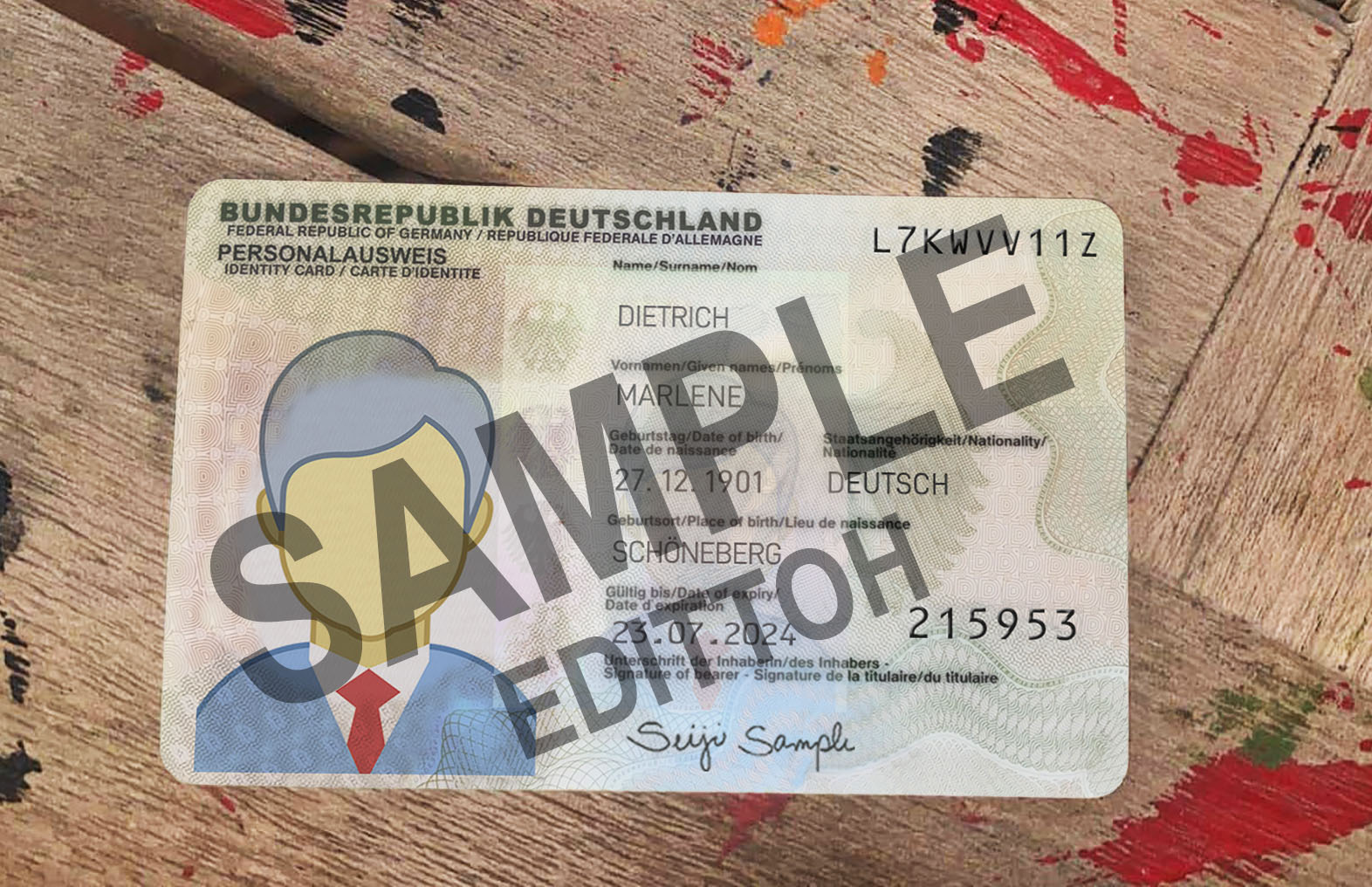Federal Republic of Germany ID Card PSD Template