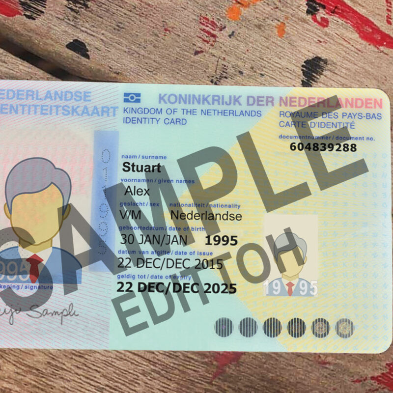 Netherlands ID Card PSD Template