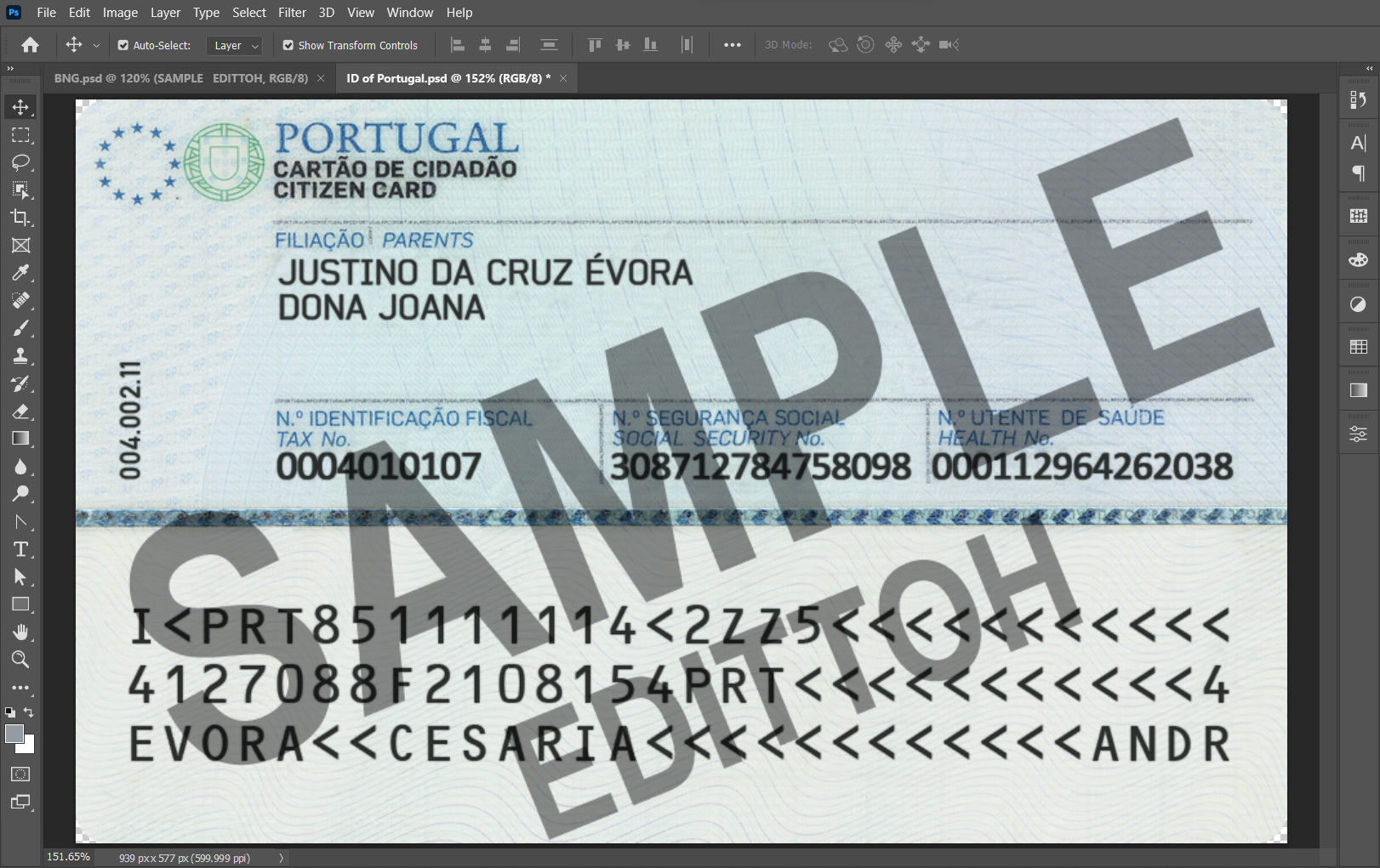 Portugal ID Card PSD Template - Image 4