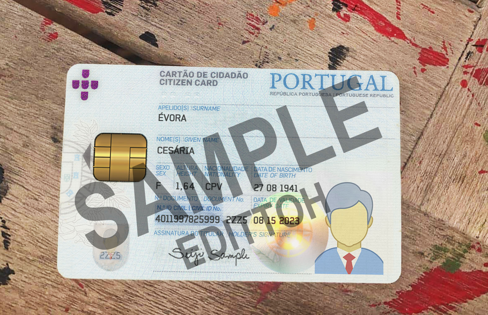 Portugal ID Card PSD Template