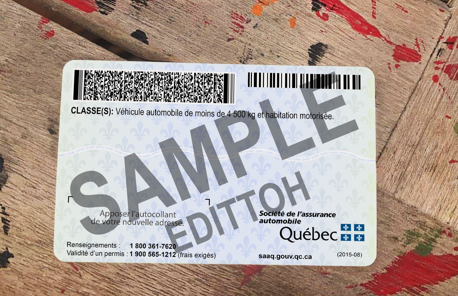Quebec Driver's License PSD Template - Image 2