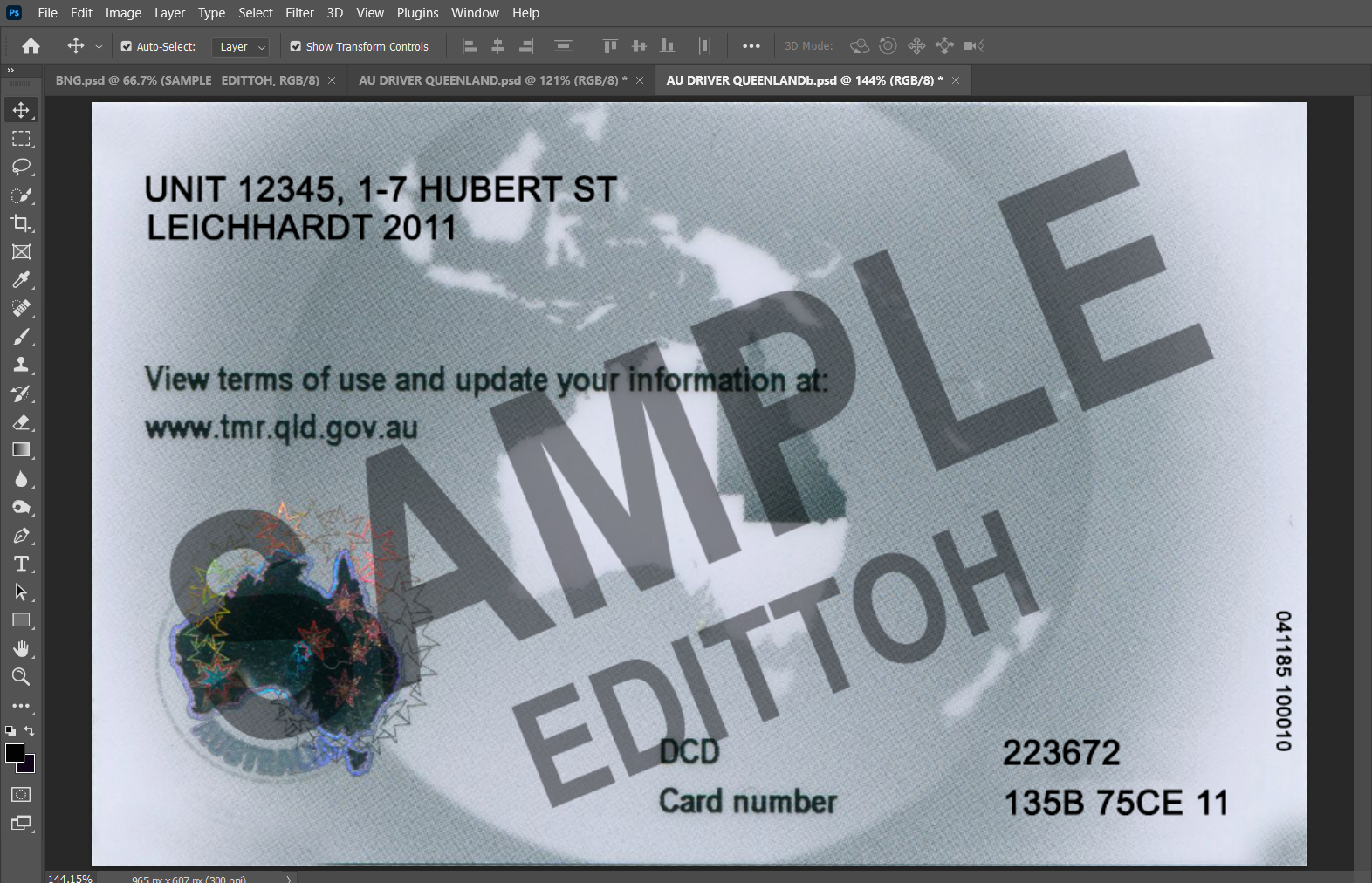 Queensland Driver's License PSD Template - Image 4