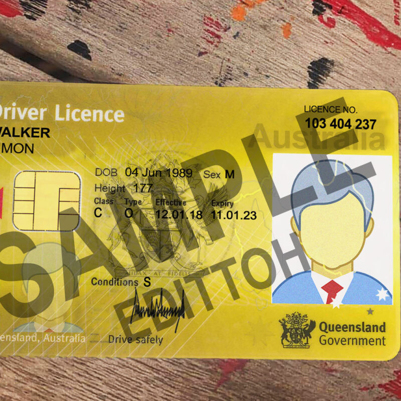 Queensland Driver's License PSD Template