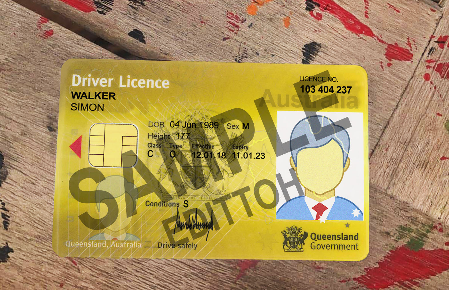Queensland Driver's License PSD Template