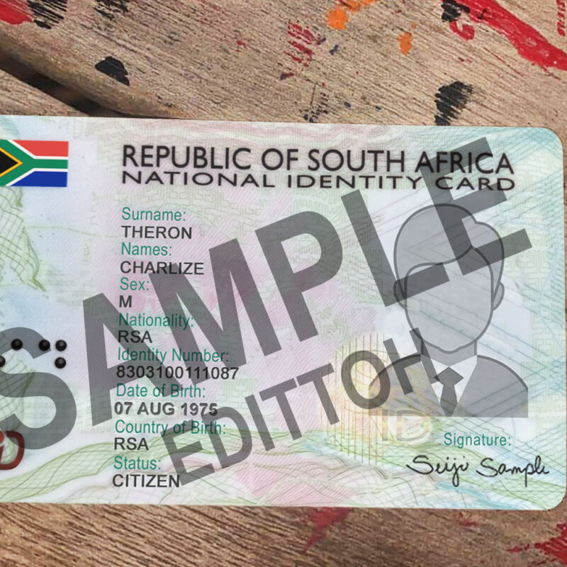 South Africa ID Card PSD Template