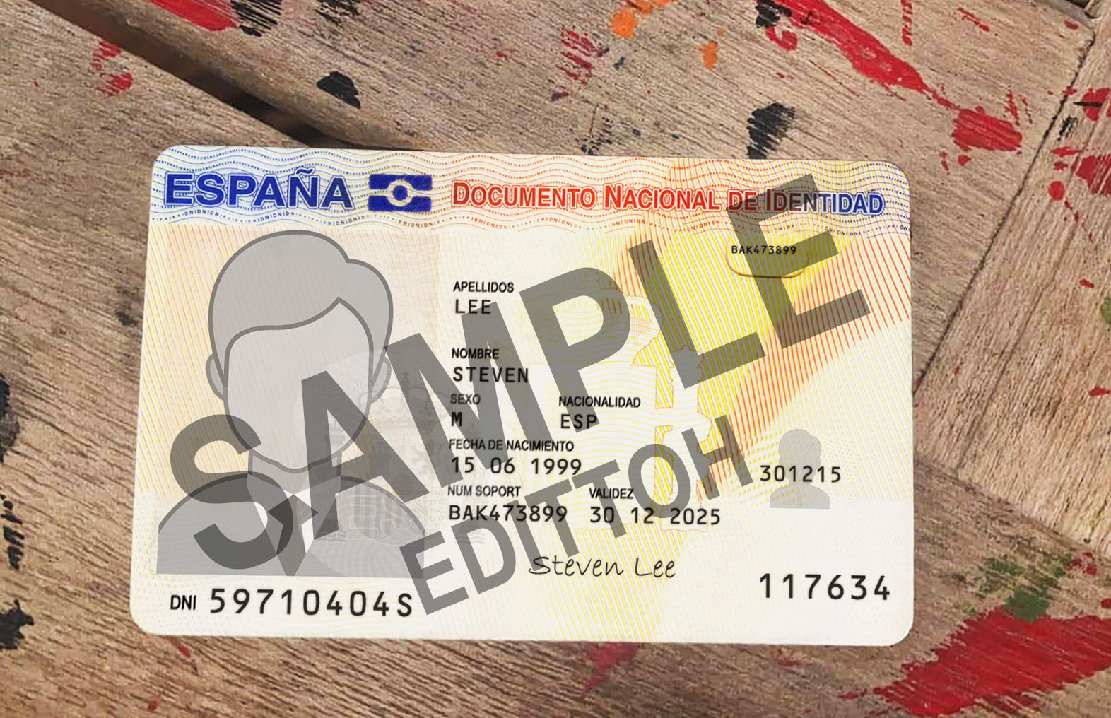 Spain ID Card PSD Template