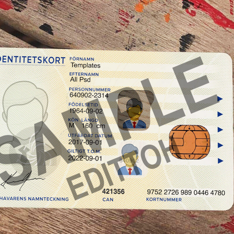 Sweden V2 ID Card PSD Template
