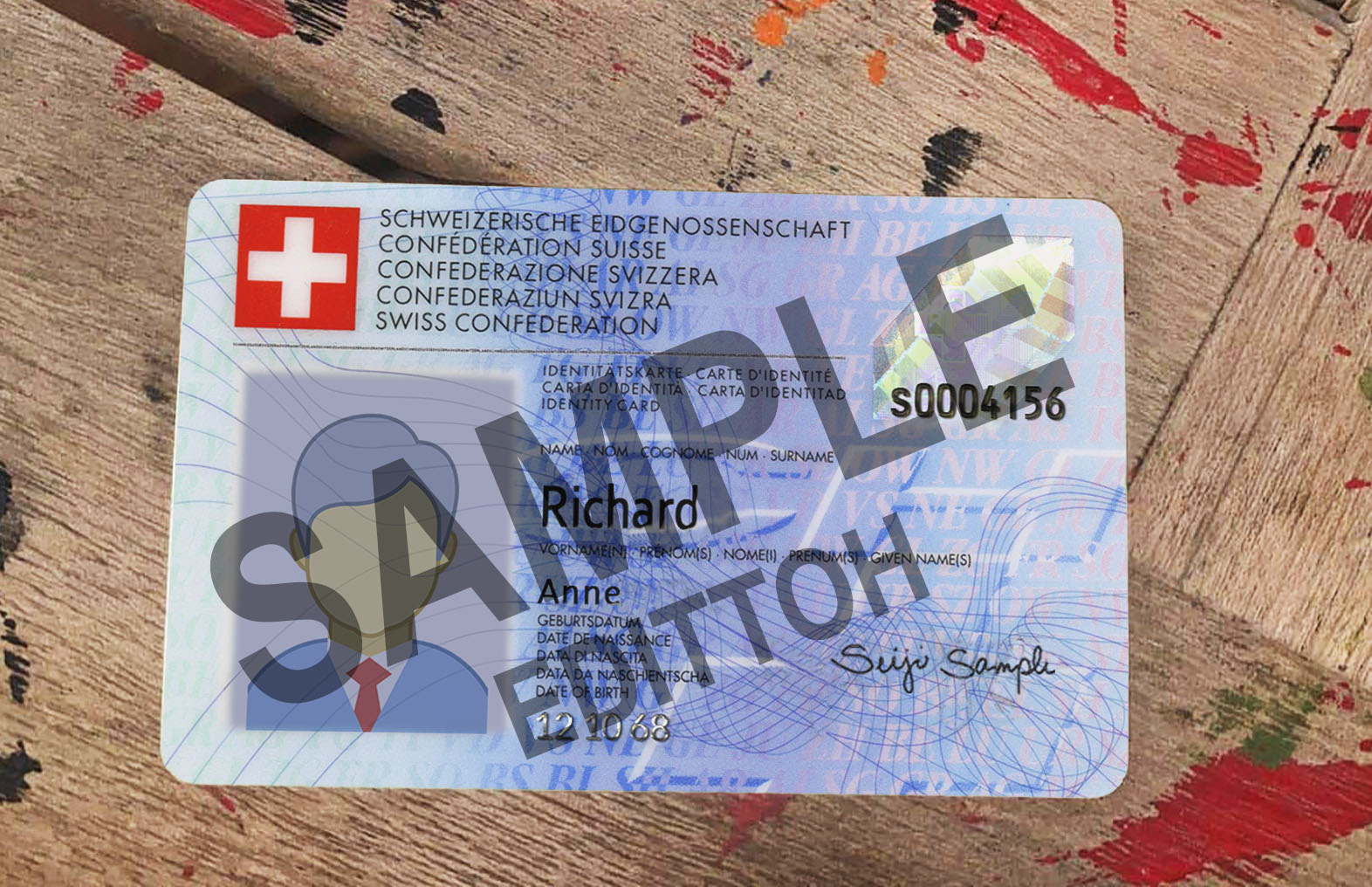 Switzerland ID Card PSD Template