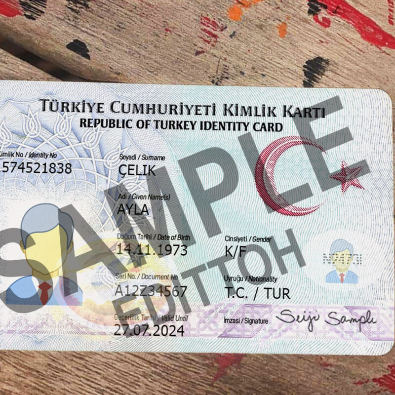 Turkey ID Card PSD Template
