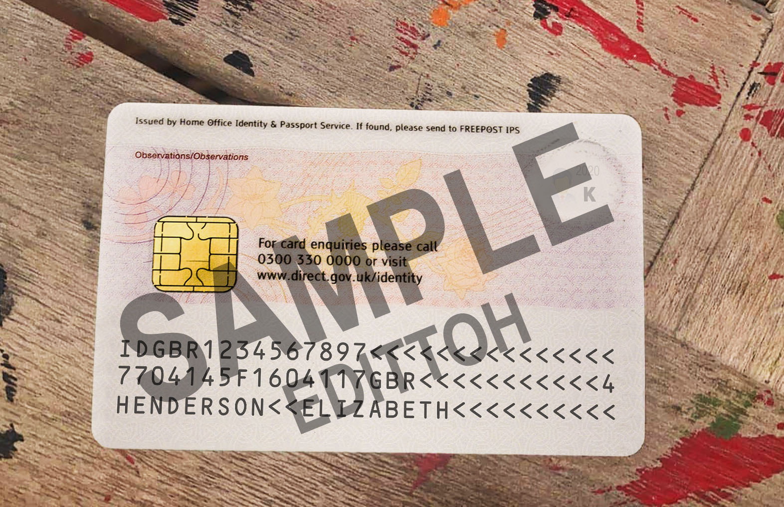 United Kingdom ID Card PSD Template - Image 2