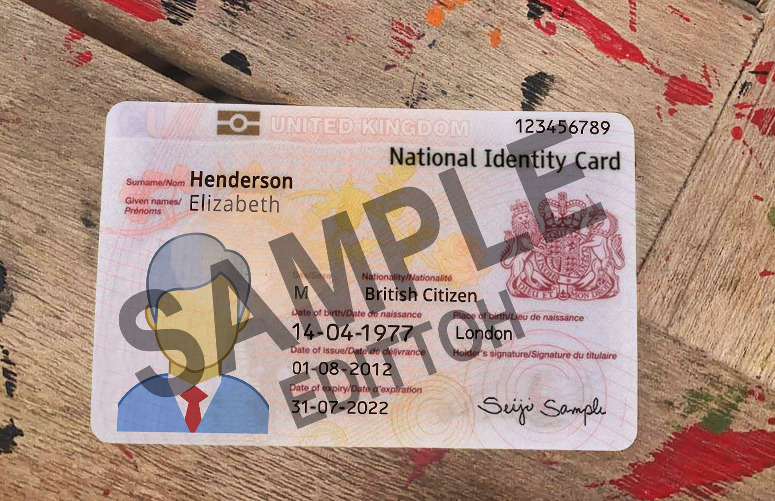 United Kingdom ID Card PSD Template