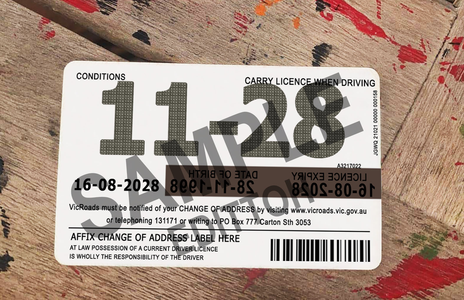 Victoria Driver's License PSD Template - Image 2