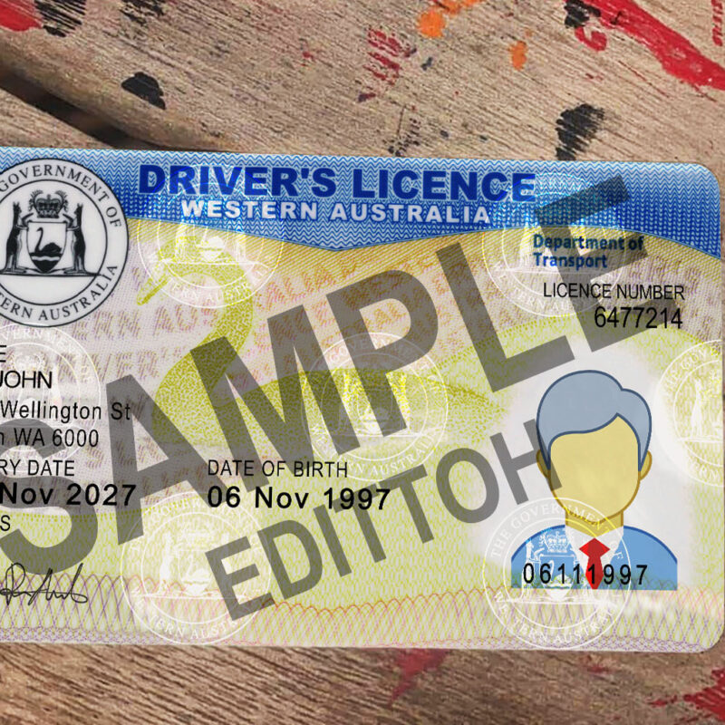 Western Australia Driver's License PSD Template