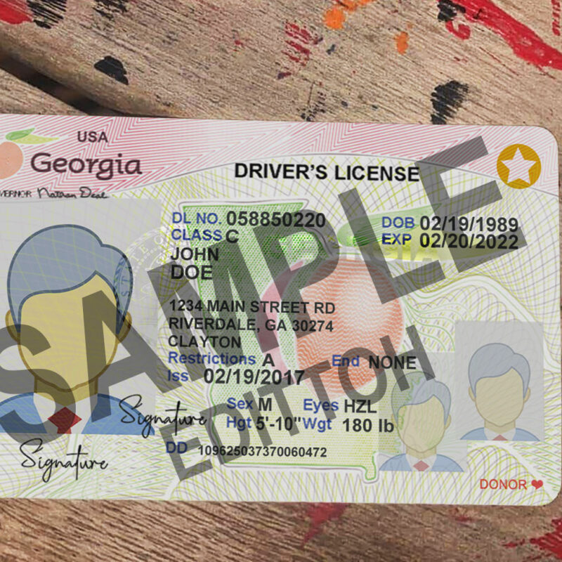 Georgia (GA) Driver's License (2015) PSD Template