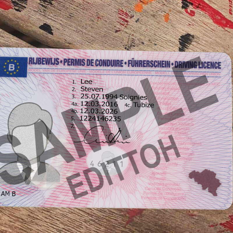 Kingdom of Belgium Driver's License PSD Template