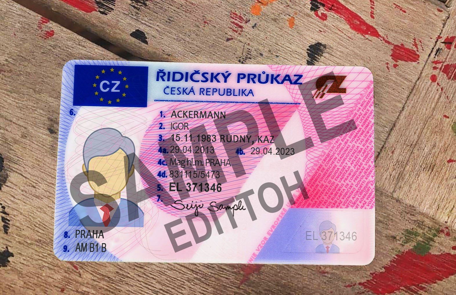 Czech Republic Driver's License PSD Template