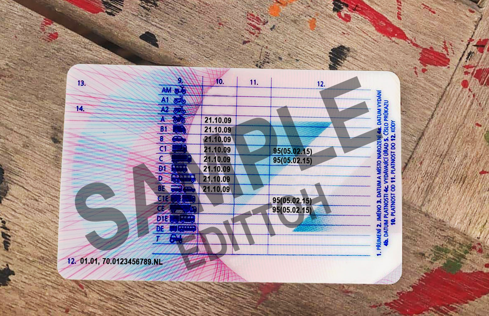 Czech Republic Driver's License PSD Template - Image 2