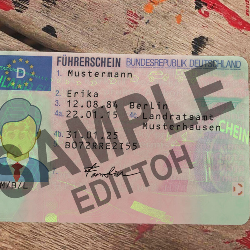 Republic of Germany Driver's License PSD Template