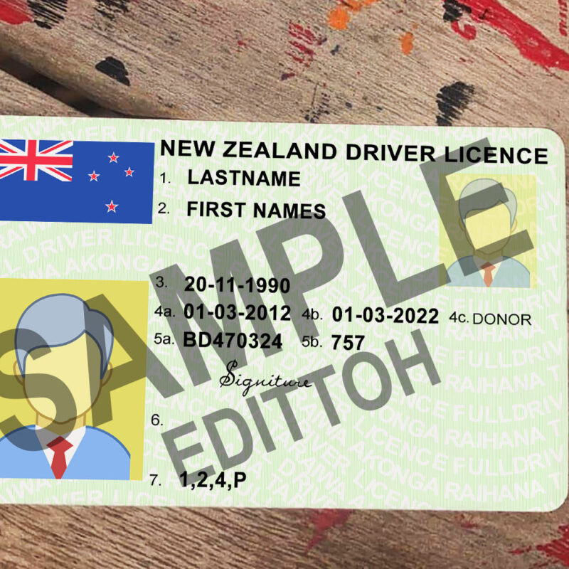 New Zealand Driver's License PSD Template