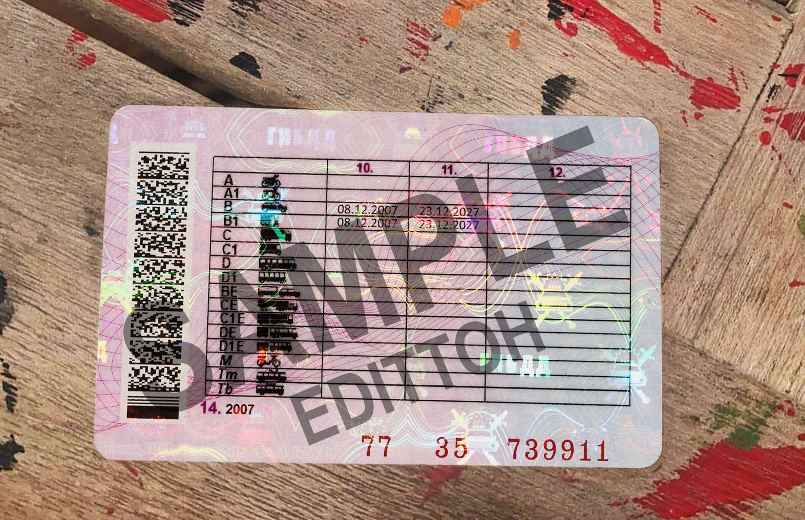 Russia Driver's License 2020+ PSD Template - Image 2